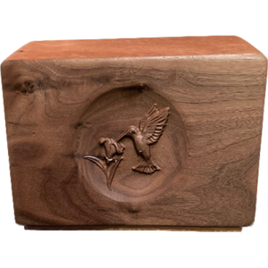 wooden urn